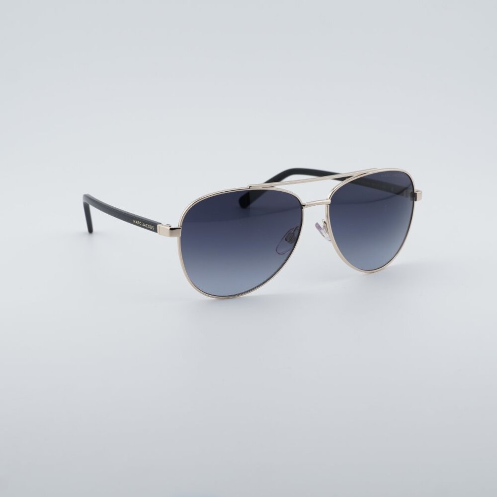 Marc Jacobs MARC 760/S 0RHL 9O Sunglasses Gold/Black Aviator Frame, Grey Lenses